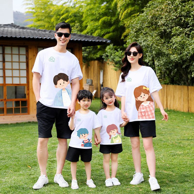 พร้อมส่ง&COD RINA STUDIO เสื้อยืดแขนสั้น ผ้าฝ้ายแท้ สไตล์เกาหลี แฟชั่นฤดูร้อน สําหรับแม่ และลูกสาว