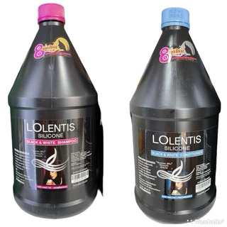🌸🌸🌸แชมพู และครีมนวด ลอเลนติส/ออกัส 3200 cc Lolentis Shampoo & Conditionerแบล็ค&ไวท์ ซากุระ น้ำนมข้าว