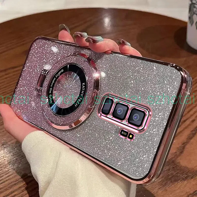 เคสโทรศัพท์ Samsung S9 Plus S9 S8 PLUS S8 หรูหรา ชุบ แวววาว เคสโทรศัพท์โปร่งใสกันกระแทกพร้อมวงเล็บ เคส Samsung S9 Plus S9 S8 PLUS S8