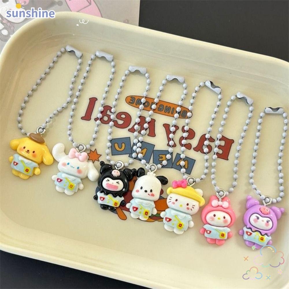 Ssunshine Sanrio Hello Kitty จี้, แขวนเครื่องประดับการ์ตูนอะนิเมะ Kuromi Melody พวงกุญแจ, Creative เรซิ่นกระเป๋าเป้สะพายหลัง Key Chain อุปกรณ์เสริมกระเป๋า