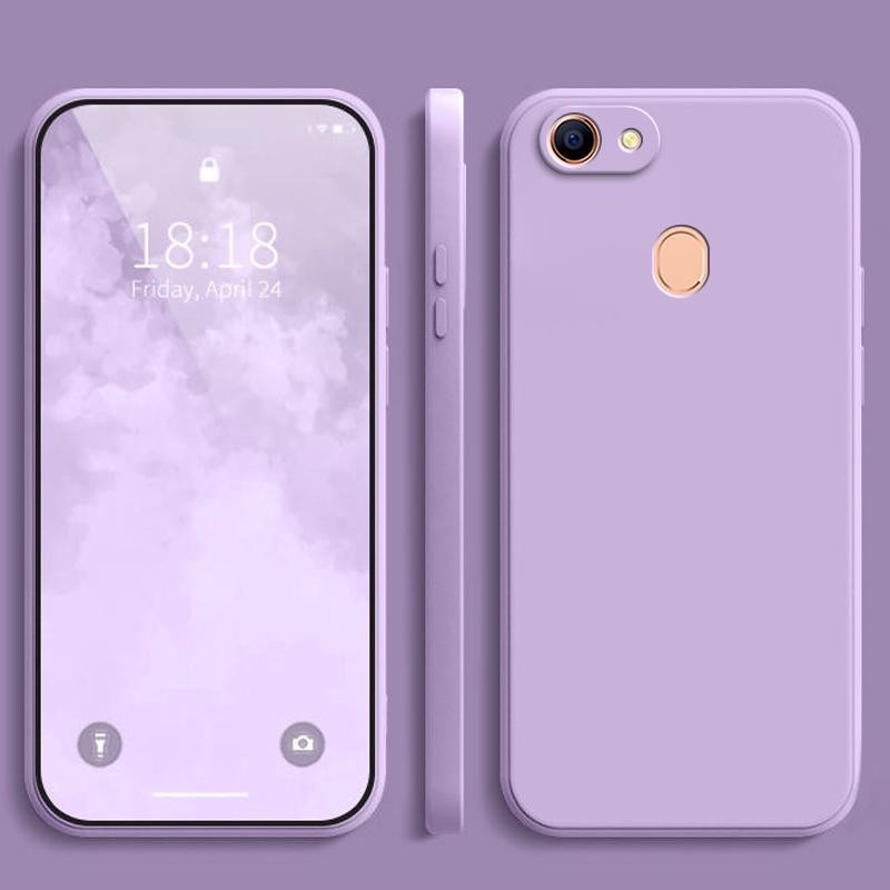 เคส OPPO F5 สีทึบ OPPO F5 เคสซิลิโคนป้องกันการตกสีธรรมดาเรียบง่าย YT - รูปที่ 5