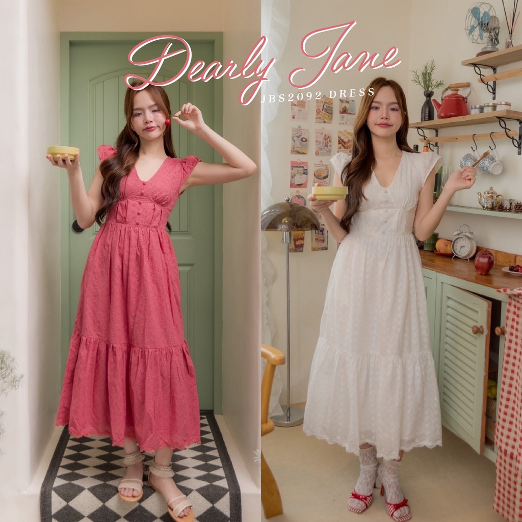 #JBS2092 Dearly Jane Dress เดรสผ้าฉลุ