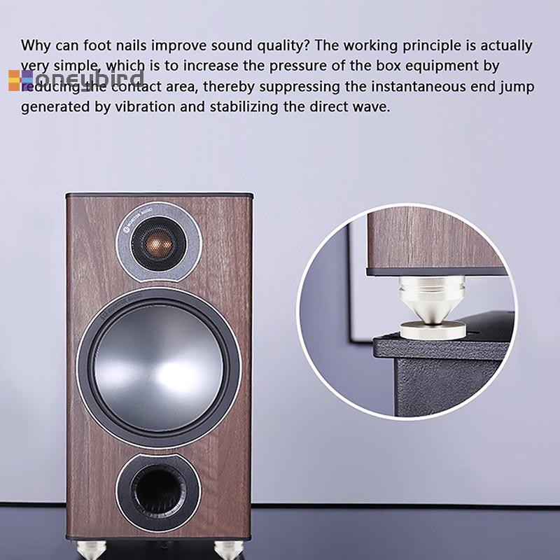 Honeybird 1 ชุดลําโพงลําโพง Spikes ขาตั้งฟุตลําโพงเสียงอะไหล่ซ่อม Turntable Stand โช้คอัพ Pin Nails และ Pads Nice