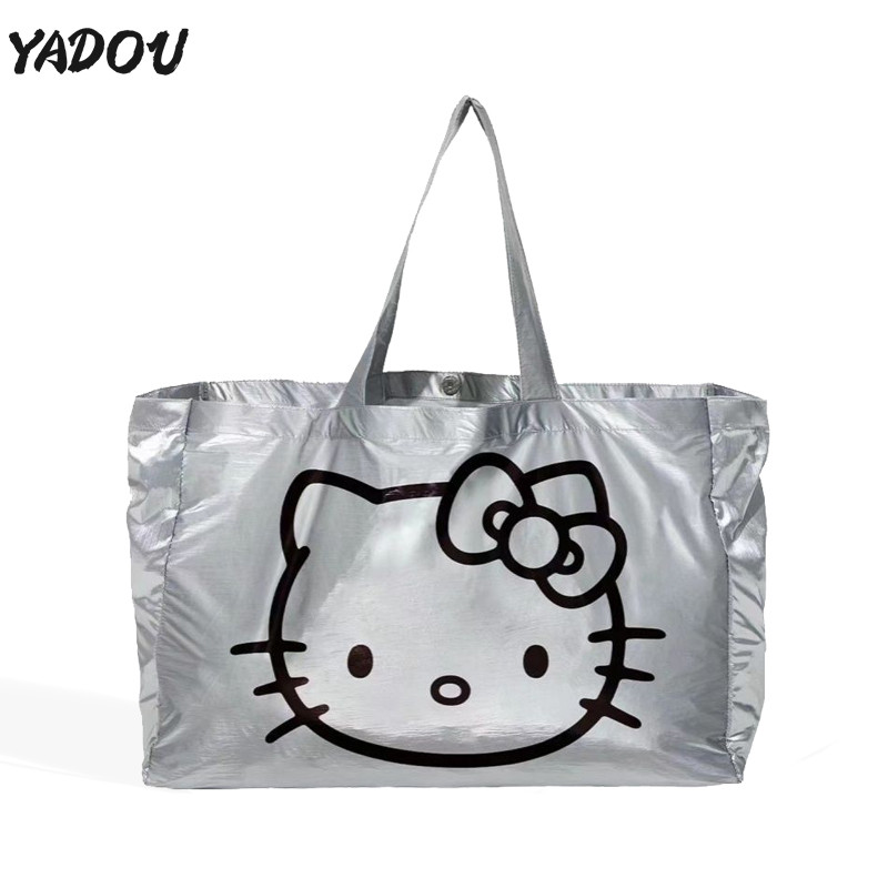 Yadou กระเป๋าโท้ทความจุขนาดใหญ่สไตล์ขี้เกียจสไตล์เกาหลี