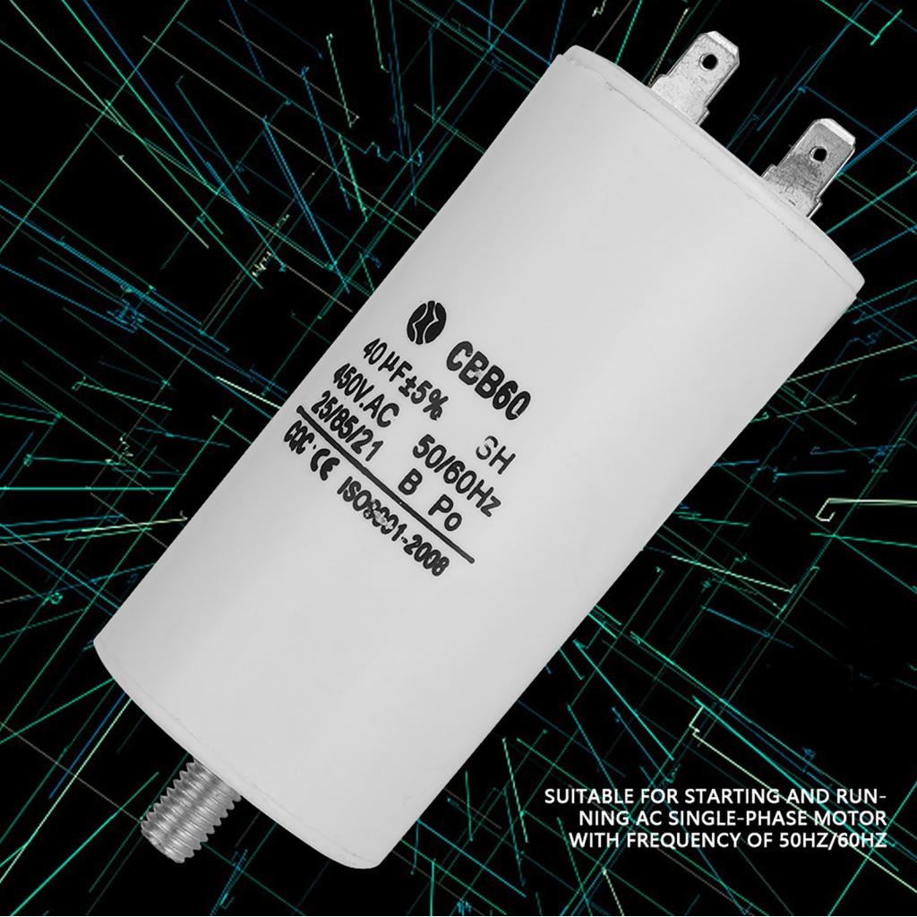 CBB60 450V 40uf Run Capacitor มอเตอร์สตาร์ทความถี่ 50/60Hz น้ำ