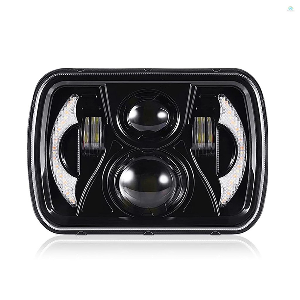 Yb ไฟหน้า LED 7 นิ้ว 7x6/5x7 ทรงสี่เหลี่ยม กันน้ํา IP67 ไฟสูง/ต่ํา DRL ไฟเลี้ยว สําหรับ Jeep Ford