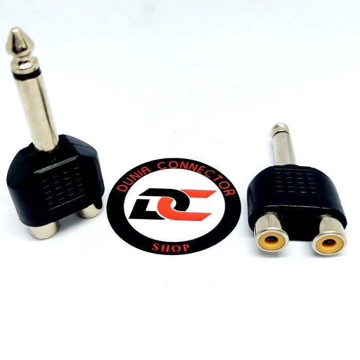 Dc99 TWO RCA CONNECTOR หญิงถึง AZAI MONO TWN