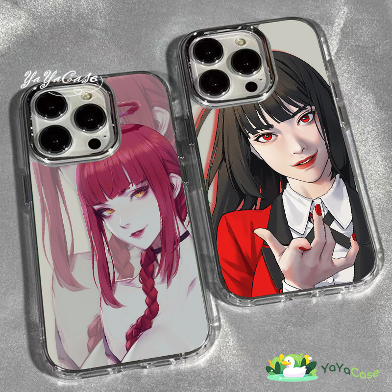 สำหรับ iPhone11 13 16 Case For เคสไอโฟน14 15 16 12 PRO MAX X XR XS MAX 7 8 PLUS Cute Girl โปร่งใสขั้นสูงกรอบรูปโลหะ เคส