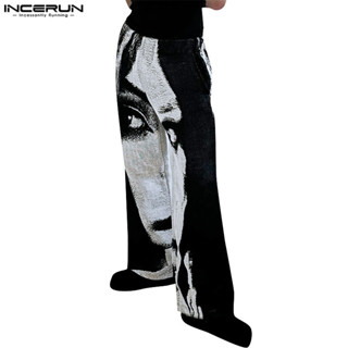 ไม่แน่นอน ผู้ชายวินเทจแฟชั่นบทคัดย่อตัวอักษรพิมพ์ออกแบบกางเก…