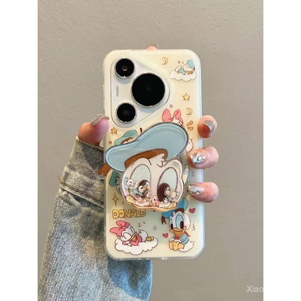เคสโทรศัพท์สำหรับ iPhone 7 8 x XS XR xsmax 11 12 13 14 15 16 Pro Max PLUS น่ารักการ์ตูนเป็ดโยกตัวยึดแม่เหล็กหุ้มทั้งเครื่องกันกระแทกเคสนิ่มเคสป้องกันเคสแม่เหล็ก4ksf