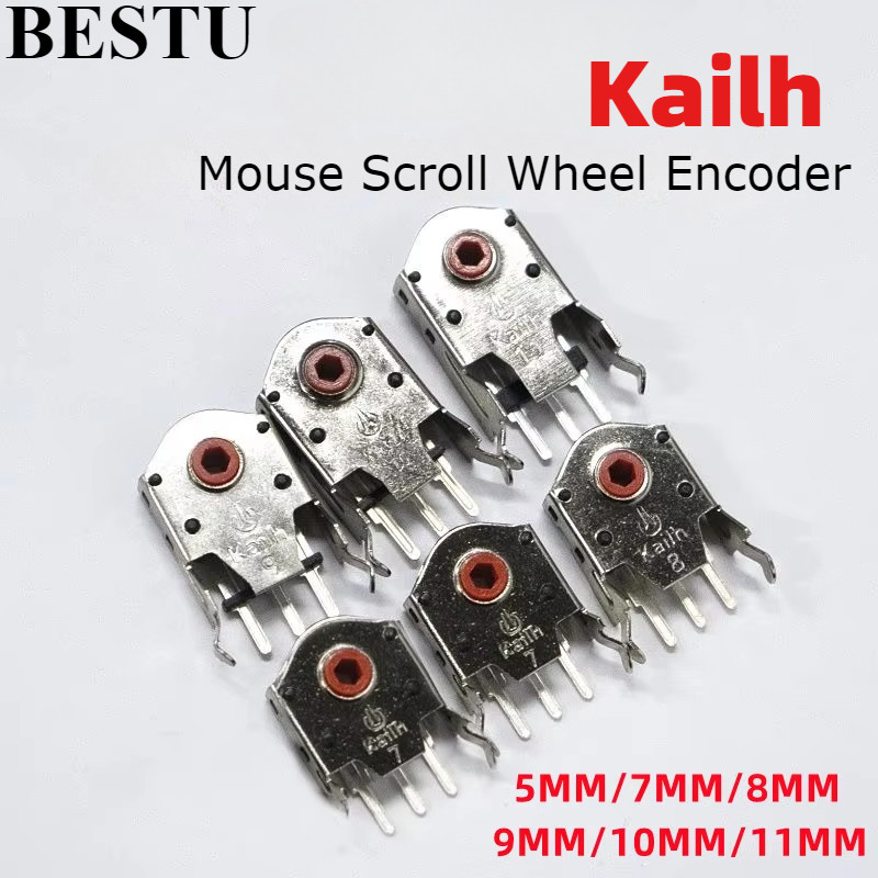 ใหม่ Kailh กันฝุ่นเมาส์ล้อ Encoder 1.74 มม.สีแดง Core 5 มม. 7 มม. 8 มม. 9 มม. 10 มม. 11 มม.