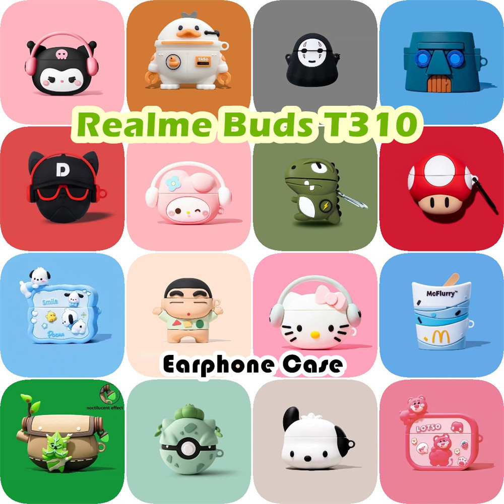 ส่วนลดสําหรับ Realme Buds T310 Case Niche การ์ตูนซิลิโคนอ่อนนุ่มหูฟังกรณีปลอก NO.2