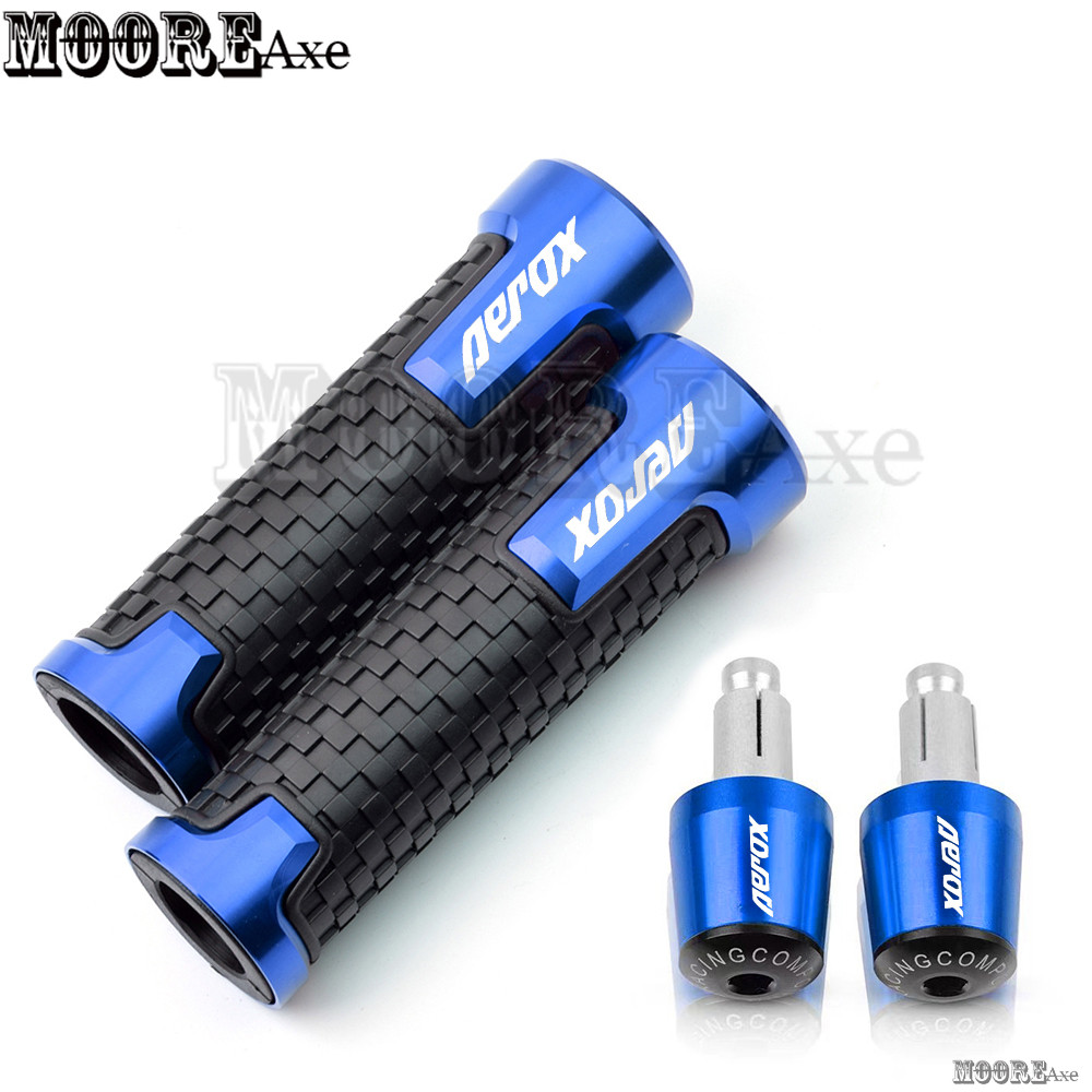Mooreaxe สําหรับ Yamaha Aerox155 V1 V2 2017 - 2023 2024 2025 อุปกรณ์เสริมรถจักรยานยนต์ Handlebar Grips พร้อมปลาย CNC Alloy 7/8 ปลั๊ก SBDTZ