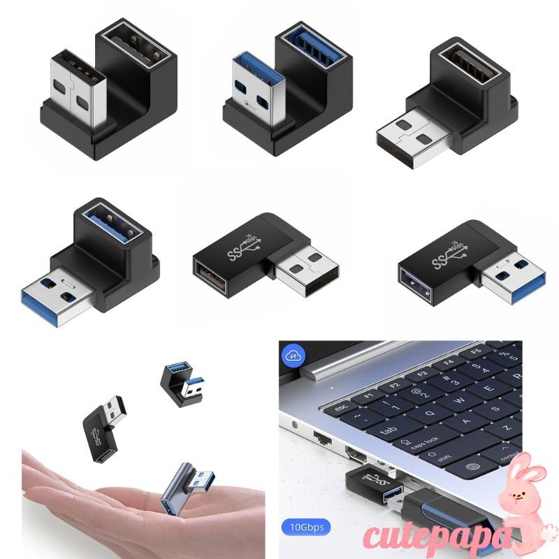 Cutep 90 องศาซ้ายขวามุม USB 3 0 A ชายหญิงอะแดปเตอร์สําหรับ PC