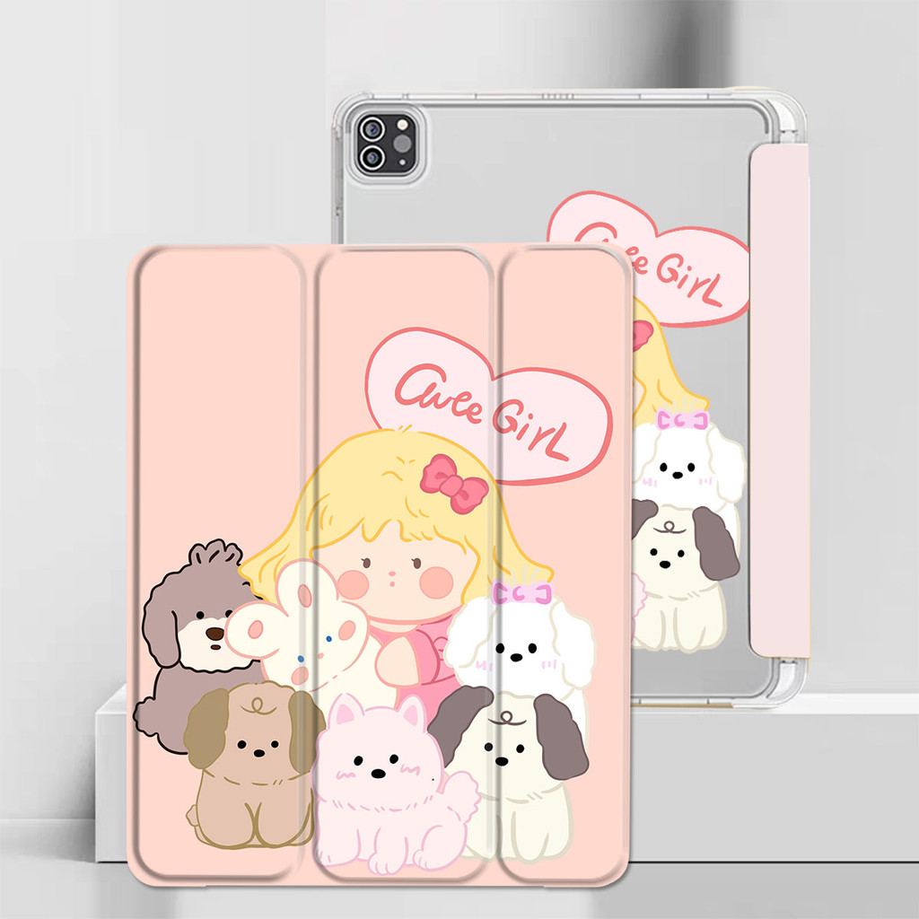 เคสไอแพด สุดน่ารัก Pro10.5 11 air1 2 gen7gen5 gen6 gen10,MINI6 5/4 Air4 5 มีถาดใส่ปากกา air6 air3,gen8,9,เคสลายการ์ตูน