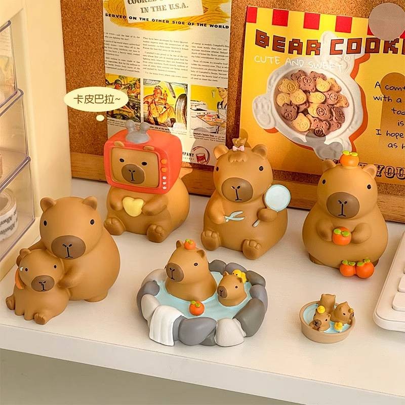 Capabala Blind Box Hand-Made Little Bean Internet Celebrity Capybara Cute Doll Peripheral Doll Deskt
