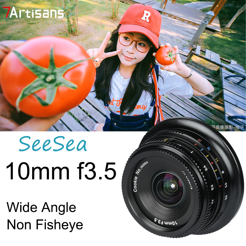 7Artisans 10 มม. f3.5 มุมกว้างพิเศษ APS-C โฟกัสแบบแมนนวลเลนส์ที่ไม่ใช่ฟิชอาย for Sony E-mount  Fuji 