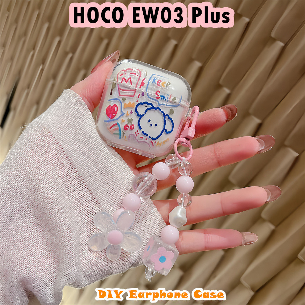 สวยงามสําหรับ HOCO EW03 Plus Case DIY Cartoon Creative Soft Silicone Headphone Case Casing Cover