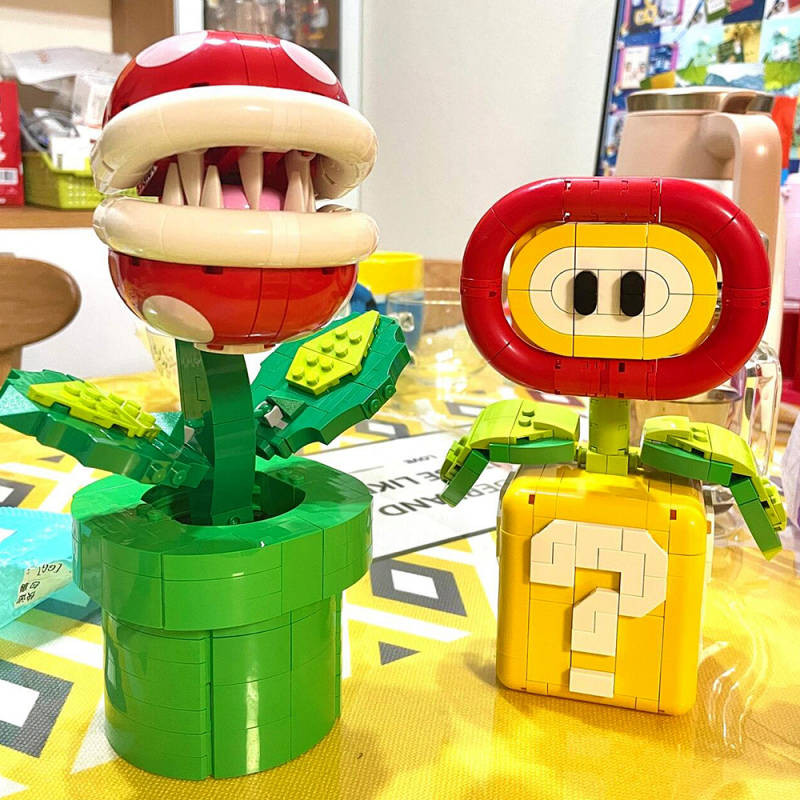 Cannibal Flower Flame Flower Question Mark Box Assembled Toy Model Decoration Cannibal Flower Flame 