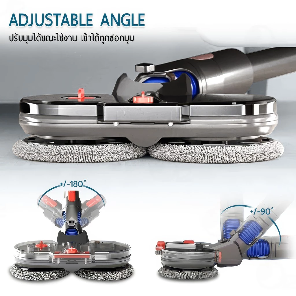 9Gadet หัวม็อบดูดฝุ่น 2in1 ถูพื้น Dyson V12 Detect Slim / V10 Slim + ผ้าถู 4 ชิ้น thumbnail 3