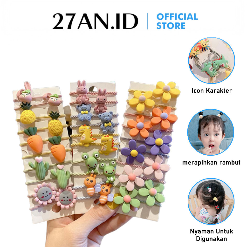 SS - H501 CHILDRENS HAIR TIE SET IMPORTED CHARACTER ICON CHILDRENS RUBBER HAIR TIE WITH CHARACTER MO