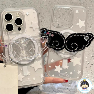 Luxury Angel Wings Glitter โทรศัพท์แม่เหล็ก Griptok Grip Tok…