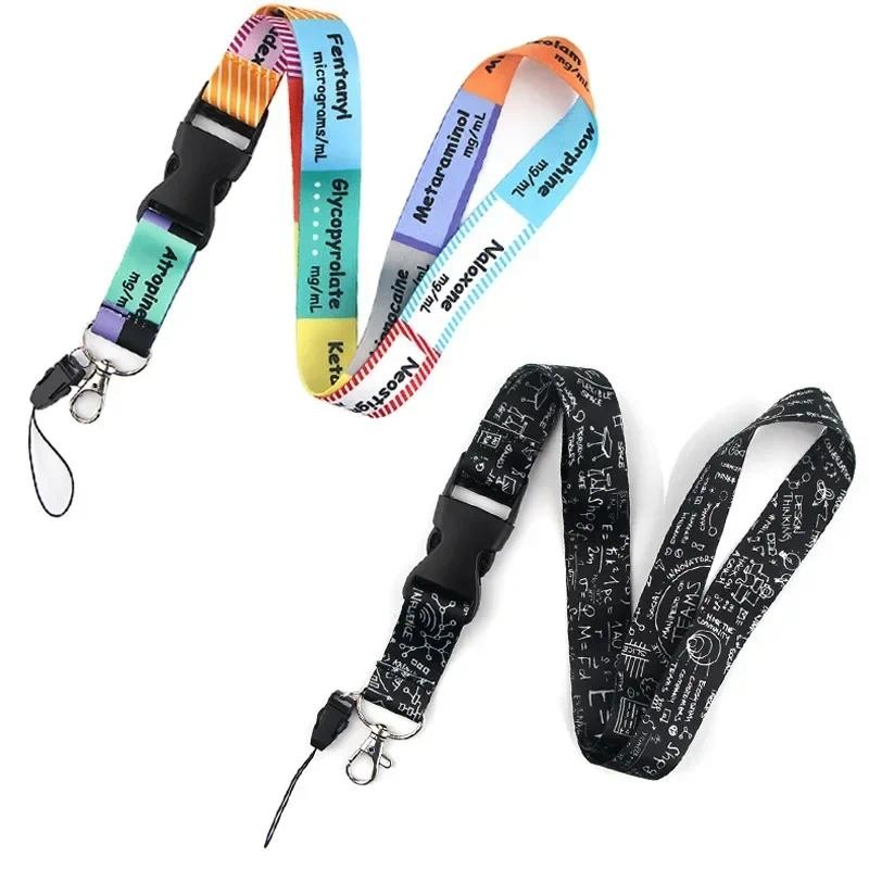 หมอทางการแพทย์พยาบาล Lanyards สําหรับสายคล้องคอสําหรับการ์ด Badge Gym Key Chain Lanyard Key ผู้ถือ DIY แขวนเชือกพวงกุญแจ