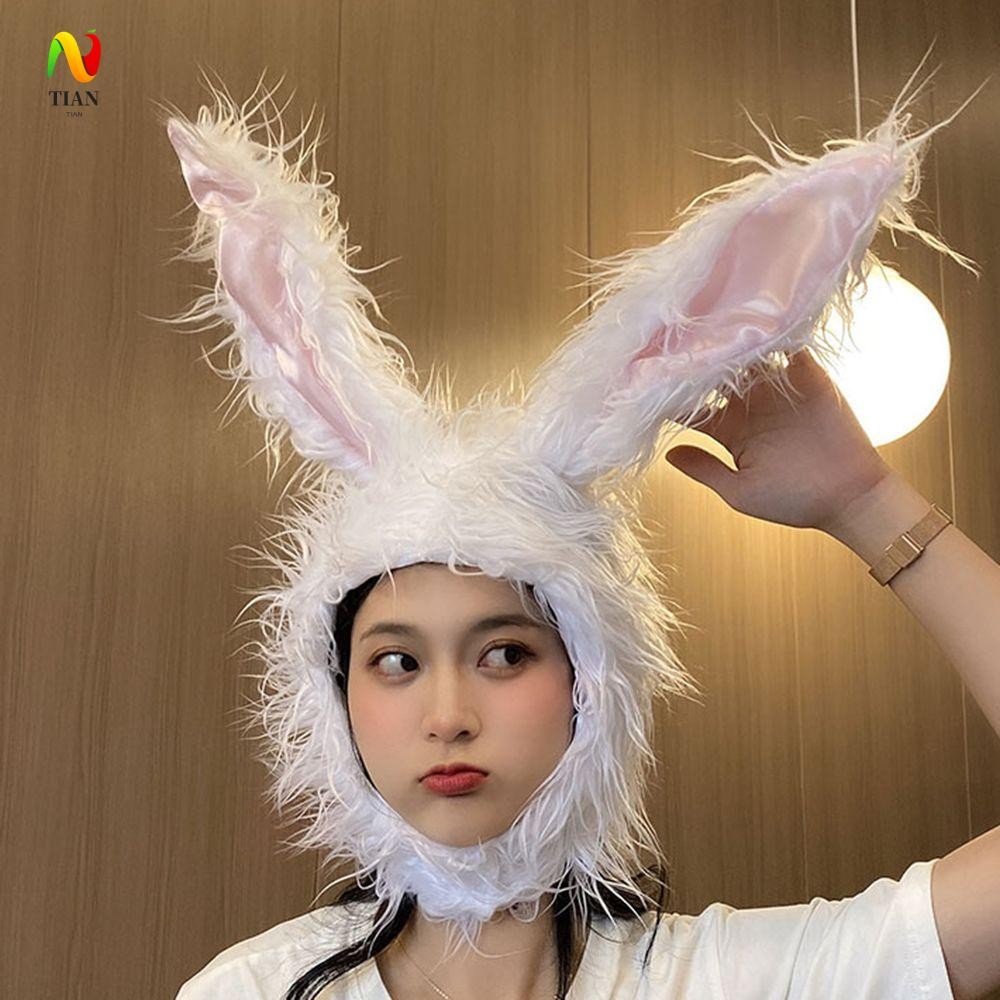 INQUIRY IMPACT กระต่ายหูหมวก Kawaii น่ารัก Earflap เครื่องแต่งกายของเล่นคอสเพลย์ตลก