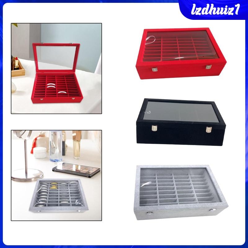 [Lzdhuiz1] ถาดจัดระเบียบเครื่องประดับกําไลข้อมือเคสโชว์กันน้ําแบบพกพาสําหรับ Dresser Shows