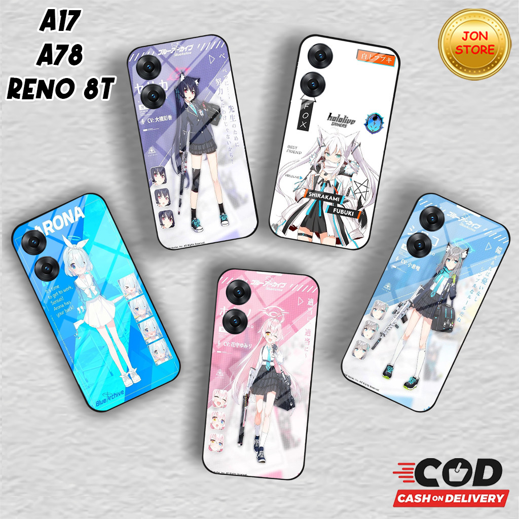 JON-STORE (JJ 43 ) Softcase Glossy ANIME MOTIF สําหรับ HP OPPO Reno 8T 4G 5G A17 A17k a78 4G A78 5G 