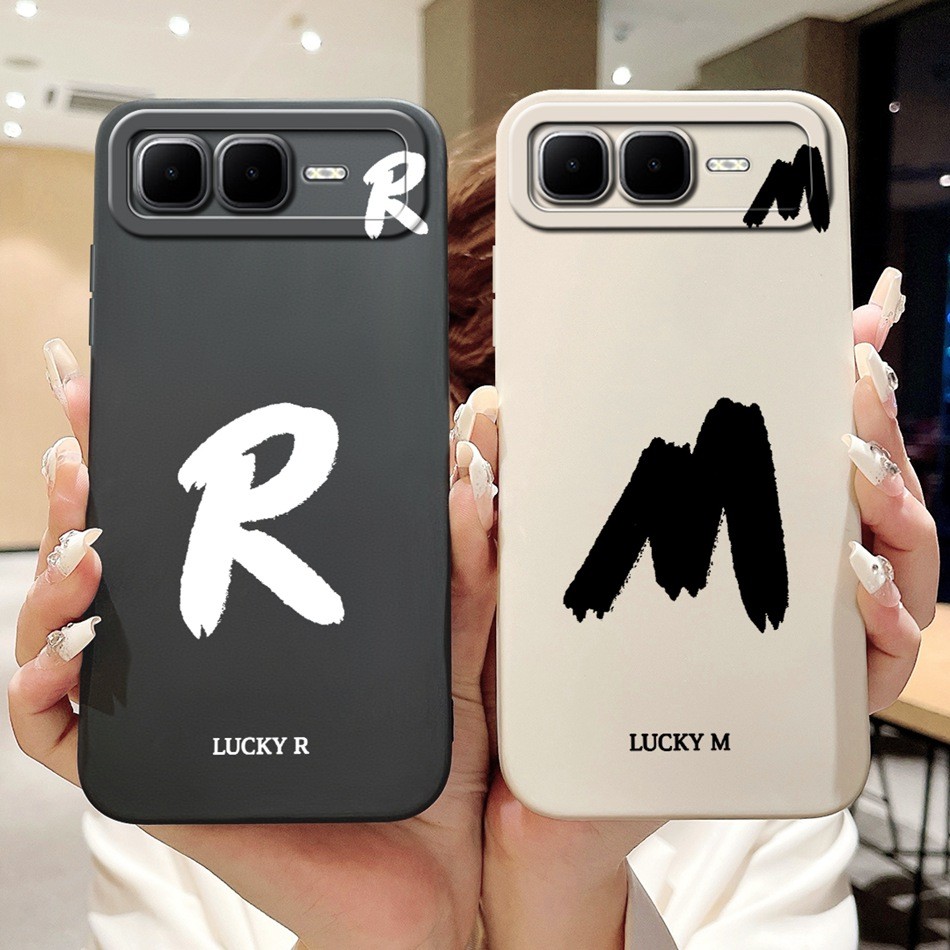 สําหรับ Infinix Smart 10 Plus Lucky จดหมายเริ่มต้นเคสโทรศัพท์ Smart10 Plus X6725B_C เลนส์ป้องกันกรณีซิลิโคนอ่อนนุ่ม