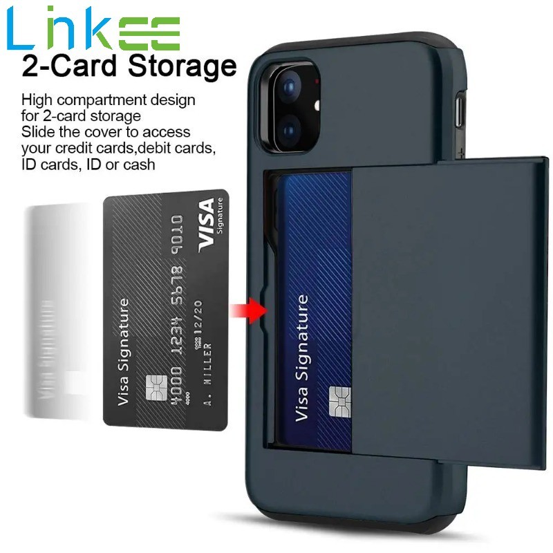 SAMSUNG สําหรับSamsung Galaxy S25 S24 S23 S22 S21 S20 Plus Ultra FEขอบเคสโทรศัพท์,เกราะกันกระแทกกระเป๋าสตางค์พลาสติกช่องใส่การ์ดเลื่อนซ่อนกระเป๋า