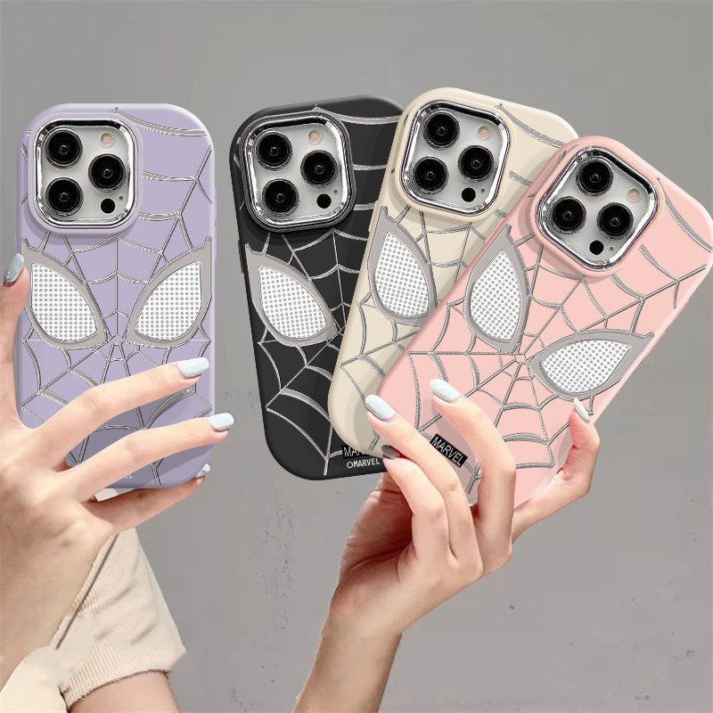 Silvery Spiderman สําหรับ OPPO A3S A12E C1 A53 A9 A5 2020 A11X A98 A1 PRO F11 K9 A78 A54 A74 F19 A93