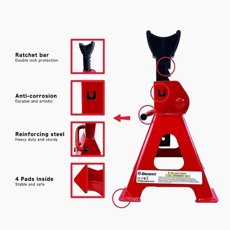 ขาตั้งรถยนต์ 2 ตัน 3ตัน ขาตั้งสามขา แม่แรงสามขา สามขา ขาสแตน ขาตั้ง 3ขาตั้งรถ สามขาตั้งรถตัวใหญ่ - รูปที่ 4