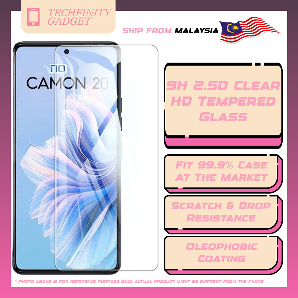 Tecno Spark10 Spark10Pro Spark10C SparkGO2023 Spark7T Spark8C Spark8P 9H กระจกนิรภัยใส