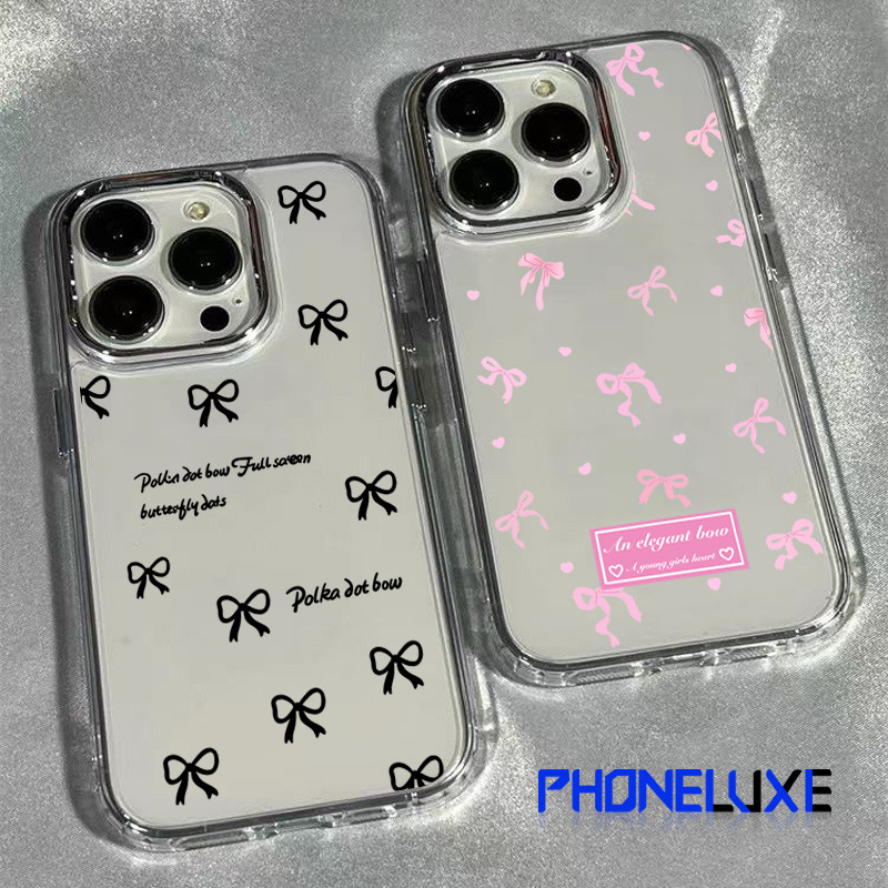 ความรู้สึกขั้นสูง จัดส่งจากประเทศไทย ภาพโบว์ลายจุดfor iPhone เคสไอโฟน 13 12 11 PRO MAX 16 15 14 X XS MAX XR 7/8PLUS หรูห