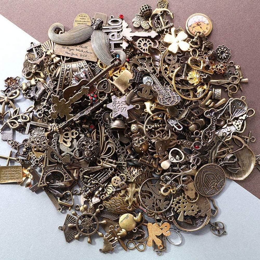 AKOAK 100g โครงกระดูกโบราณ Key Charm จี้ - เครื่องประดับทํา Amulet, เครื่องประดับผสมพบ DIY หัตถกรรมส