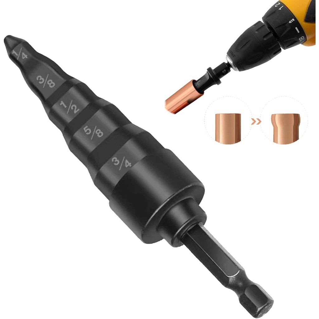 Swaging Tube Expander ดอกสว่านชุด 5 in 1 ท่อทองแดงขยายเครื่องมือ Chrome Vanadium HVAC ซ่อมเครื่องปรับอากาศ