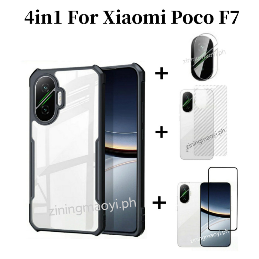 สําหรับ Xiaomi Poco F7 เคสโทรศัพท์สําหรับ Xiaomi Poco C71 C75 ฟิล์มกระจกนิรภัย + ฟิล์มเลนส์ + ฟิล์มด