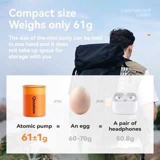 【TH Delivery】Qunature ปั๊มลมไฟฟ้า 5.0kPa 3-in-1 เติมลม/ปล่อยลมเร็ว สำหรับตั้งแคมป์ 62 กรัม เบาพิเศษ พกพาสะดวก ติดแม่เหล็ก ปั๊มลมเอนกประสงค์