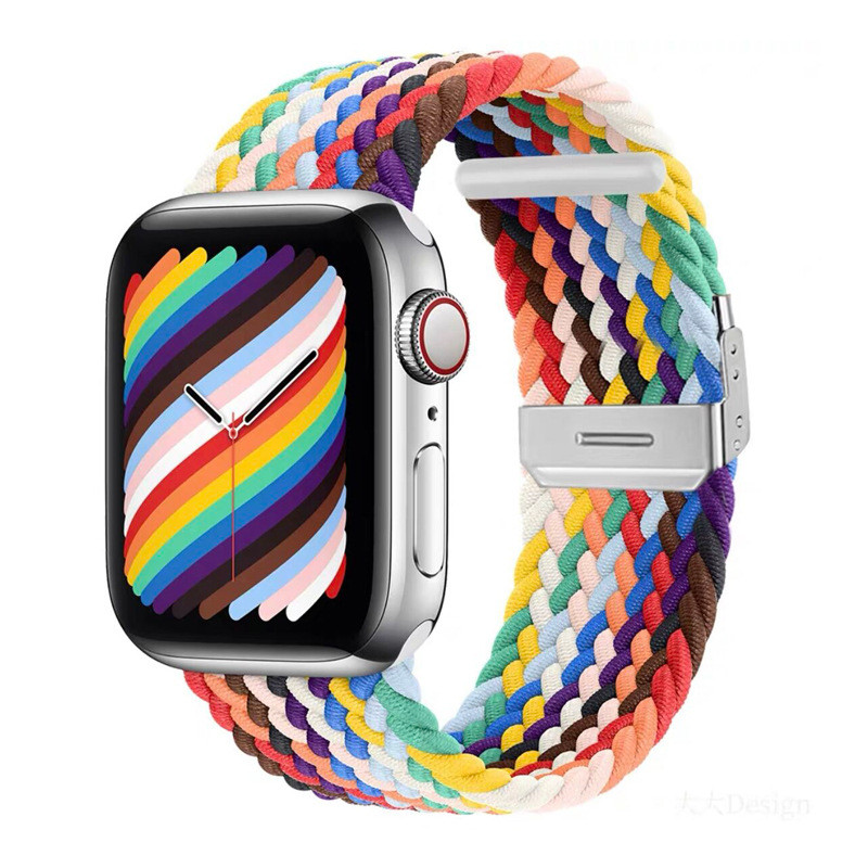 เข้ากันได้กับนาฬิกา Apple S6 S7 S8 S9 iWatch 8 Band Apple Watch 9 สายหัวเข็มขัดทอเปลี่ยน