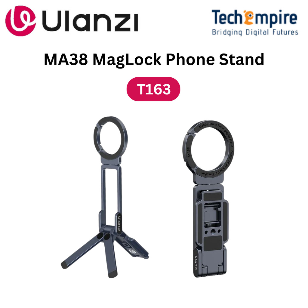 Ulanzi MA38 MagLock ขาตั้งโทรศัพท์ขาตั้งโทรศัพท์แม่เหล็กพร้อมตะขอซ่อนสําหรับผนังลาด T163
