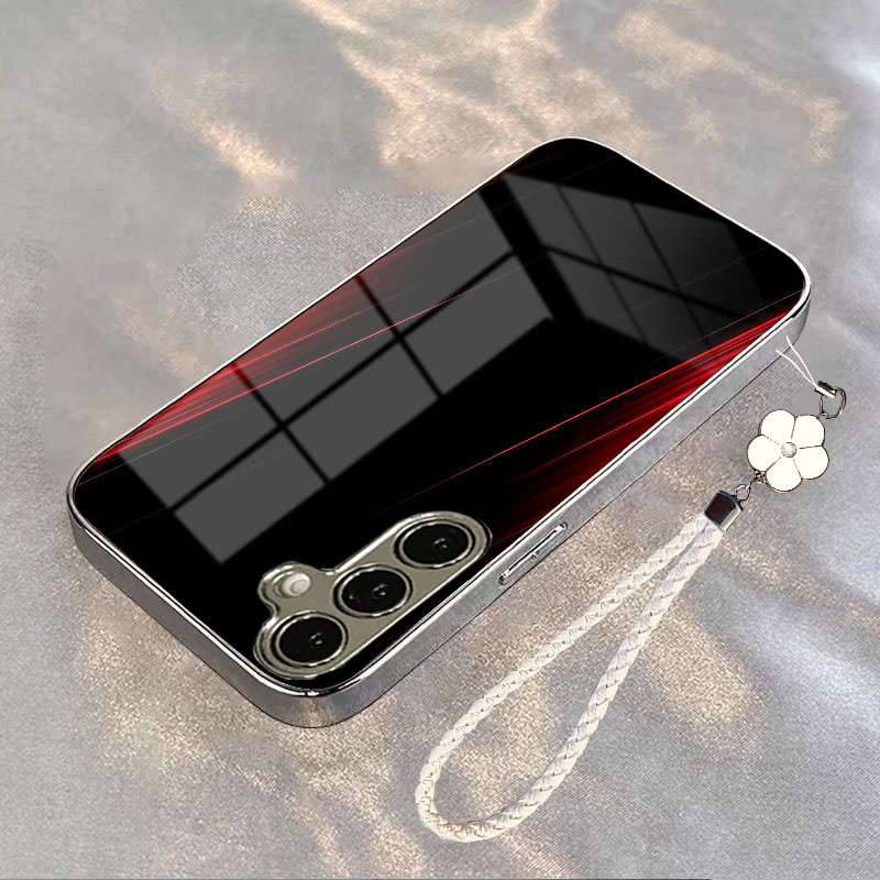 เคส Samsung Galaxy S25 S24 S23 S22 S21 S20 Note20 10 Ultra/Plus/Pro/FE A55 A54 A53 A52 A35 A34 A33 A23 A15 A14 A13 A05S,สายสีแดงและสองสี,โทรศัพท์,สีแดง