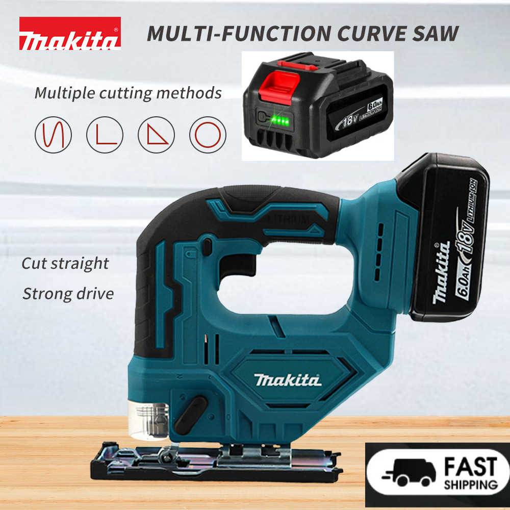 ยี่ห้อใหม่คุณภาพสูง 18V Hand Saw 340W ไฟฟ้า Hand Saw Band ใบเลื่อยไร้สาย Barrel Hand Saw DJV182 สําหรับ 18V แบตเตอรี่