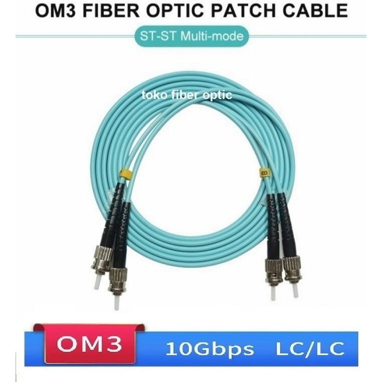 ST ST 15 เมตร Multimode OM3 50/125um Patchcord Fiber Optic