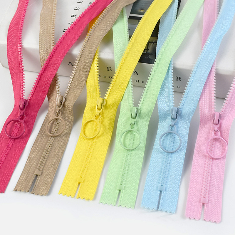 5 ชิ้น 25/60 ซม.3 # ซิปเรซิ่น Close & Open End Auto Lock Zip Puller กระเป๋าซิปอุปกรณ์เย็บผ้า