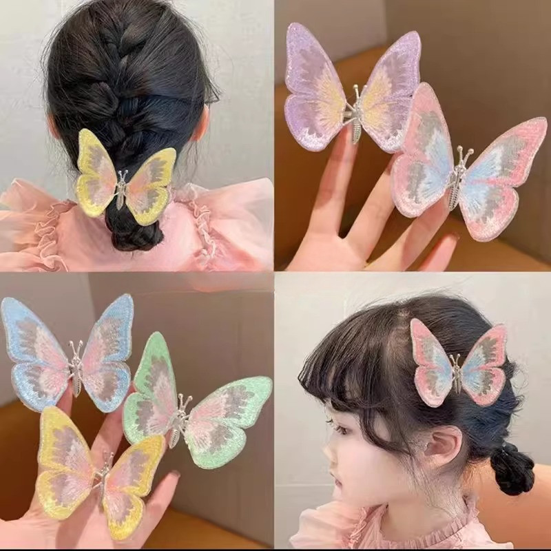 กิ๊บคลิปลายผีเสื้อบีบีสำหรับเด็กหญิง ดีไซน์เรียบหรู