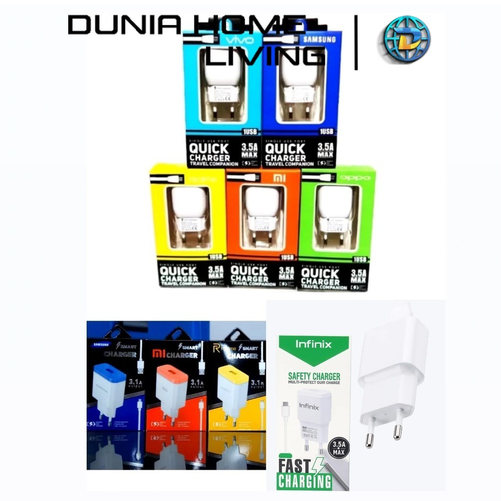 DHL WHOLESALE TC TRAVEL CHARGER / CASAN / QUICK SMART VA03 BRANDED 3.1A และ 3.5A USB + สายข้อมูล MIC