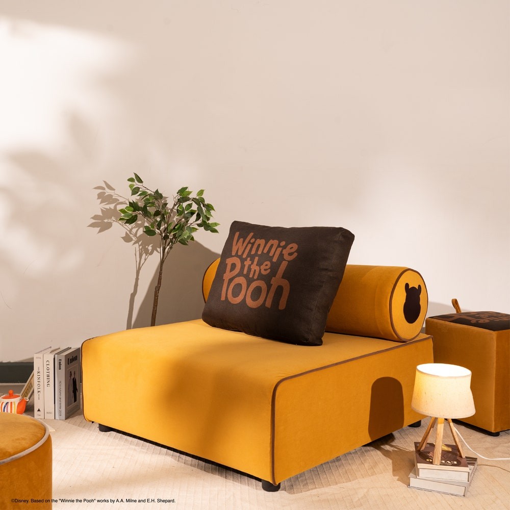 Disney Home โซฟา 1 ที่นั่ง DISNEY รุ่น POOH-HOME สีเหลือง แบรนด์ SB FURNITURE
