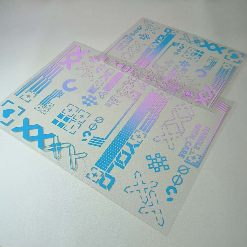 สติ๊กเกอร์โอน UV หมวกกันน็อคสไตล์เทคโนโลยีขายดี DIY สติ๊กเกอร์รถยนต์ไฟฟ้ากันน้ํากันรอยขีดข่วน CSGO เ